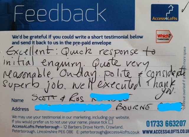 image of feedback from customer