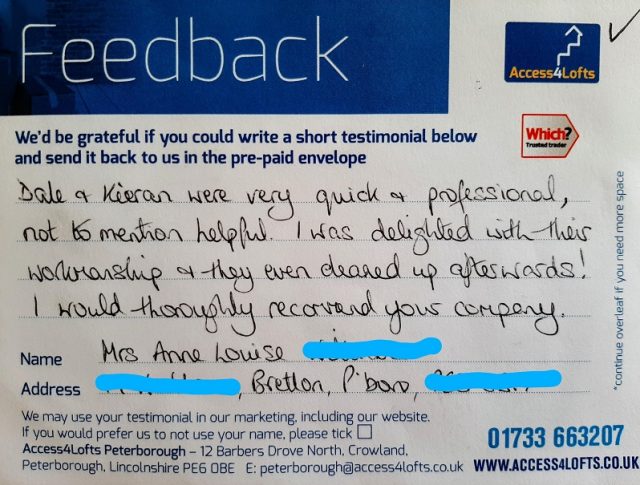 image of delighted customer feedback