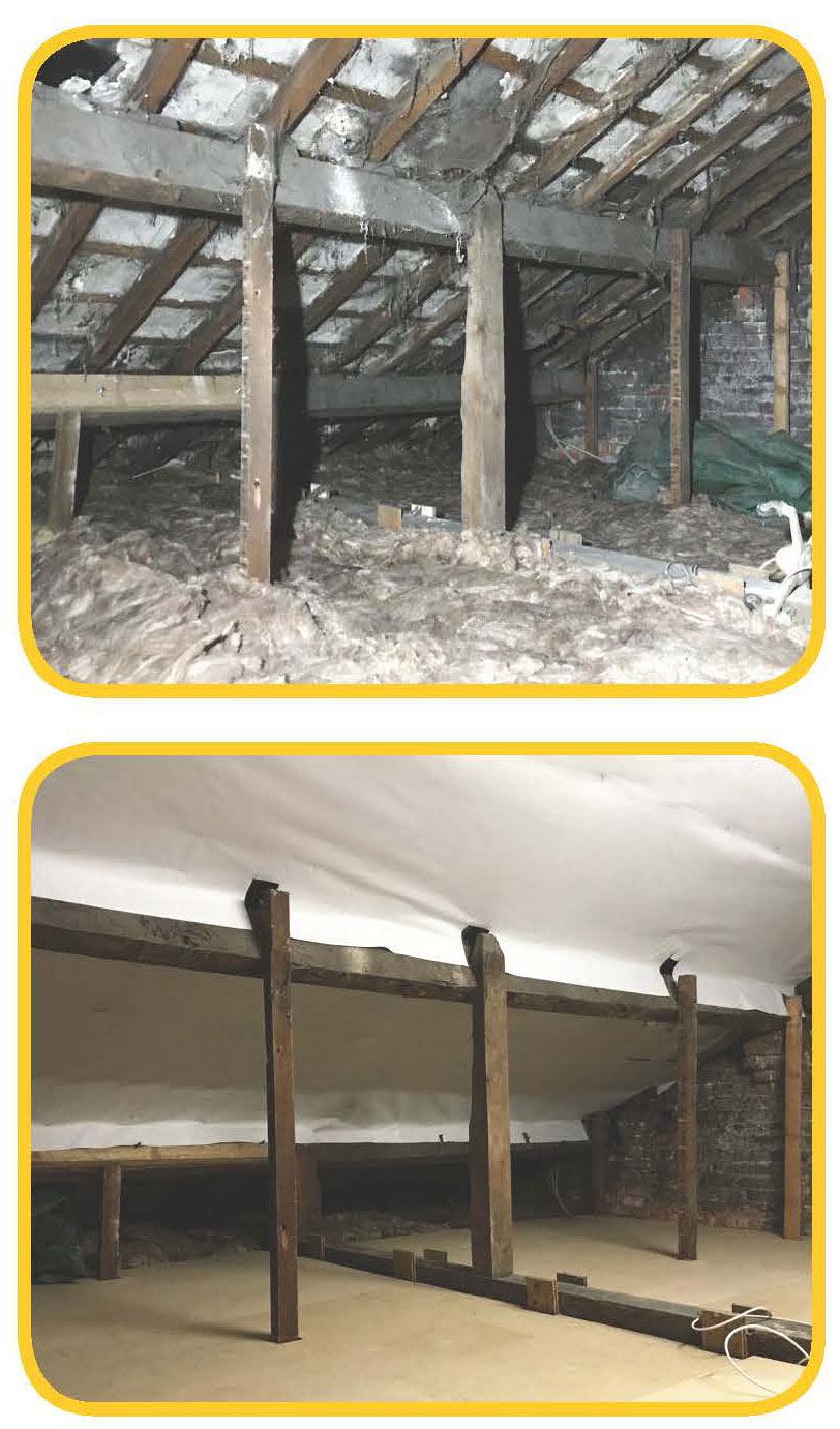 Before & After breathable membrane installation